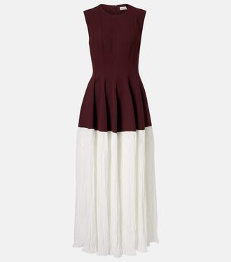 SIMKHAI Raleigh crepe and satin midi dress
