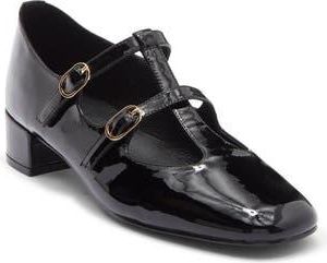 Jeffrey Campbell Filmstar Mary Jane Flat in Black Patent Gold at Nordstrom Rack, Size 7