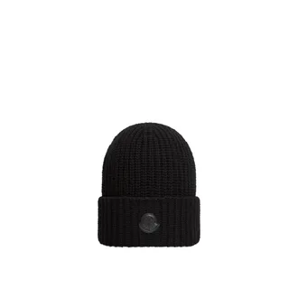 Moncler Moncler Wool & Cashmere Blend Beanie, Women, Black, Size: One Size