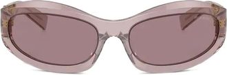 Miu Miu Eyewear Occhiali da sole Glimpse scolpiti - Viola