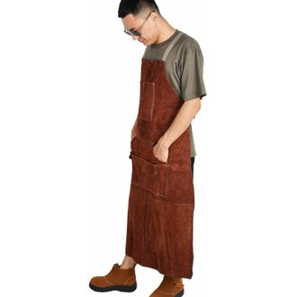 OEM Delantal Profesional De Soldador En Cuero De Vaca Grueso, Resistente Al Desgaste, Para Soldadura, Con Aislamiento T&eacute;rmico, Anti-quemaduras Y Retardant