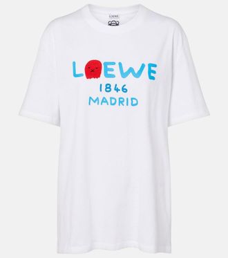 Loewe Camiseta oversized de jersey de algod&oacute;n con logo