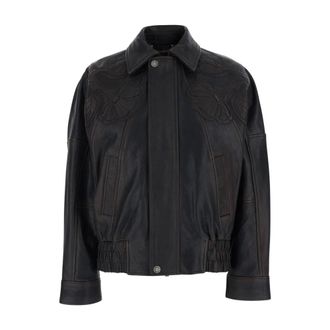 Golden Goose Palmer Jacket - female - Golden Goose - Leather Jackets - Brown - S - Jackets