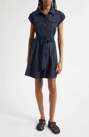 Derek Lam Azora Poplin Shirtdress in Midnight at Nordstrom, Size 14