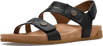 Vionic Essie Womens Sandals Black Leather : 6.5 M