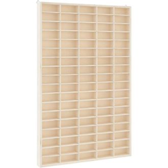 vidaXL Vidaxl - Vitrina de madera para coleccionistas con 90 compartimentos