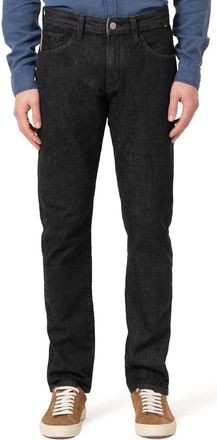 Mavi Marcus Slim Straight Leg Jeans in Black Selvedge at Nordstrom, Size 32 X 32