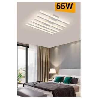 Trade Shop Trade Shop Traesio - Trade Shop - Plafoniera Led Moderna 55 Watt Finitura Bianca Luce Naturale Fredda Calda C47-b
