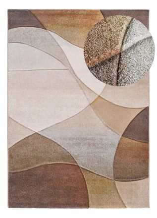 Atticgo Alfombra abstracta marr&oacute;n/beige 140x200 cm