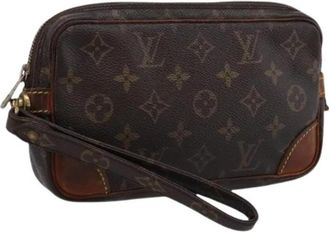 Louis Vuitton Pre-owned Clutch Bag - Dames - Vintage Clutch - Bruin - ONE Size - Leer - Vintage