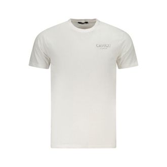 Cavalli Bianco Katoenen Heren T-shirt