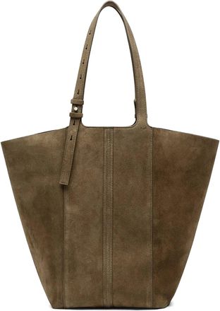 Golden Goose Shopping 24,7 Ns Wildlederk&ouml;rper mit Nappafransen und Perlen aus silbernen Metalldetails