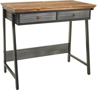 Wanderlust Deco Recibidor de metal y madera 83,5x45,5x75