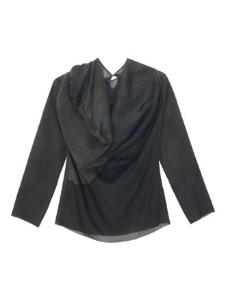 Uma Wang Blusa asimmetrica drappeggiata - Grigio