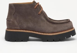 Russell & Bromley ASHTON Womens Dark Grey Suede Mocassin Seamed Boot