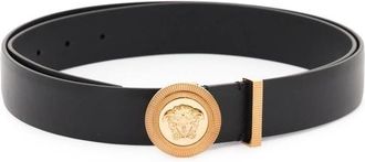Versace Medusa Biggie Leather Belt, Size 105 cm