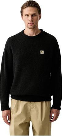 American Vintage Vitow Sweater - Heren - Ronde hals truien - Zwart - XL - Wol - Truien & Vesten