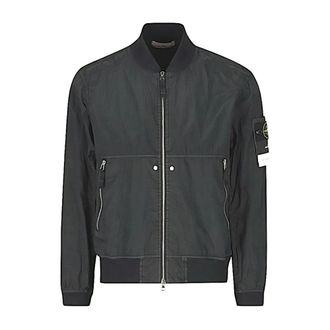 Stone Island Bomber Jackets, male, Gray, M, Giubbino