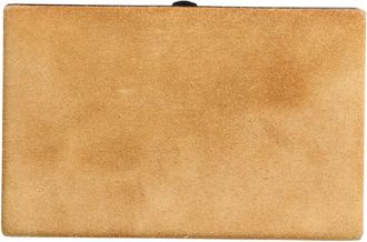Dolce & Gabbana Velvet Kalfsleren Clutch - Dames - Clutches - Beige - ONE Size - Leer - Tassen