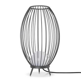 Paco Home Paco Home Luminaria Exterior L&aacute;mpara Pie Mesa Exterior Terraza Jard&iacute;n Ip 54 Cable 3m Antracita (lechosa), L&aacute;mpara De Pie E27