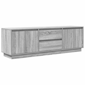 Berkfield Home TV Cabinet with LED Lights Grey Sonoma 160.5x41x50 cm