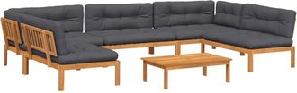 vidaXL Set De Sof&aacute;s De Palets De Jard&iacute;n Y Cojines 6 Pzas Madera Acacia Vidaxl