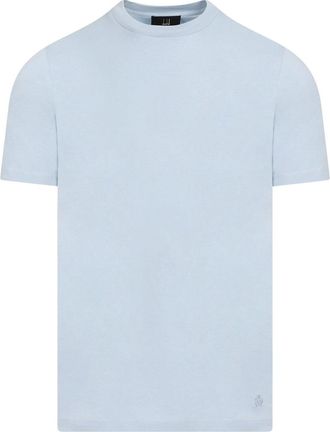 Dunhill Light Blue Ad Insignia Cotton T-Shirt-Uomo