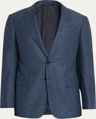 Giorgio Armani Mens Soft Line Chevron Single-Breasted Sport Coat