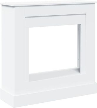 vidaXL Vidaxl - Borde de chimenea madera de ingeniería blanco 90x30x90 cm