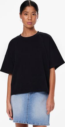 Pieces Sweatshirt PIECES PCCHILLI SUMMER 2/4 LOOSE SWEAT NOOS BC, Damen, Gr. XL, schwarz, Sweatware, Obermaterial: 50% Baumwolle, 50% Polyester, unifarben, l