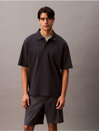 Calvin Klein Jeans Calvin Klein Mens Chainstitch Relaxed Polo Shirt - Navy - 2XL