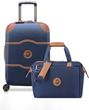 DELSEY Paris Chatelet Air 2.0 2 Piece Set 21 CarryOn Spinner & Weekender Luggage Set in Navy at Nordstrom
