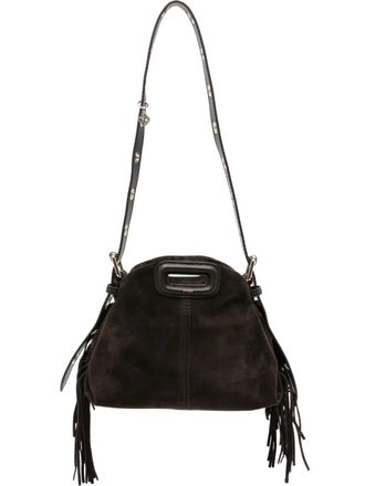 Maje fringe-detail suede shoulder bag - women - Calf Suede - One Size - Brown