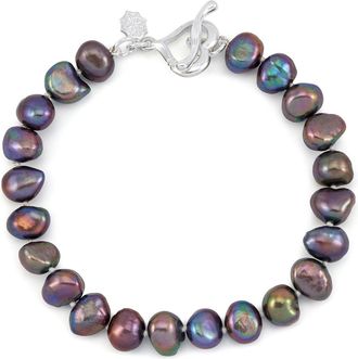 Dower & Hall 10mm Baroque Peacock Pearl Bracelet