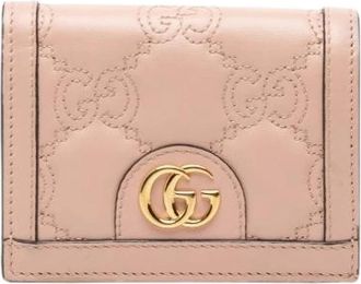 Gucci Pre-owned Wallets, female, Pink, Size: ONE SIZE Pre-owned GG Matelasse Leather Wallet