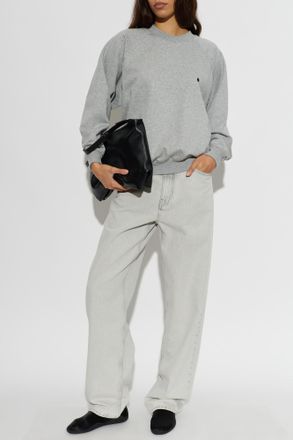 Jil Sander Cotton Sweatshirt With A Crew Neck, Womens, Grey