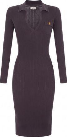Elisabetta Franchi Long Dress In Knit Fabric