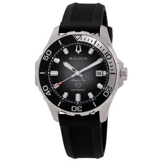 Bulova Marine Star Automatic Black Dial Mens Watch 98B465