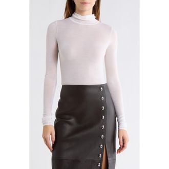 A.L.C. Hayes Long Sleeve Merino Wool Turtleneck Top in White at Nordstrom Rack, Size X-Small