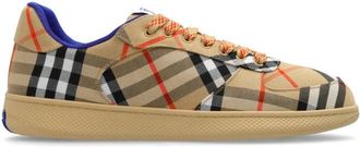 Burberry Terrace Check Sneakers - Heren - Sneakers - Veelkleurig - 43 1/2 EU - Katoen - Schoenen