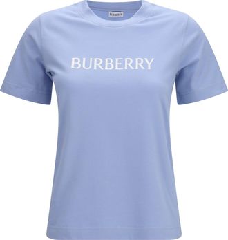 Burberry Womens Cotton T-Shirt Sunbleached Blue T-Shirts & Jerseys