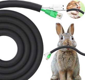 OEM Protector De Cables Para Mascotas, 3 Metros De Largo, Funda Para Cables De 20 Mm, Funda Flexible Y Resistente A Las Mordeduras (negra)
