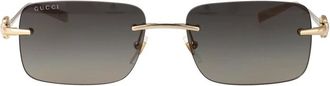 Gucci Stijlvolle zonnebril met Gg 1703S 005 model - Heren - Zonnebrillen - Geel - 55 MM - Accessoires