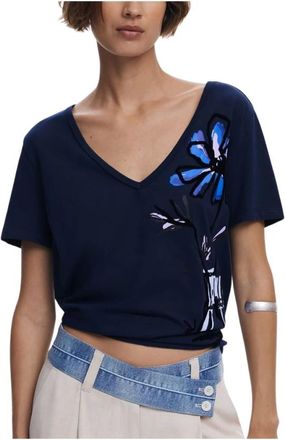 Desigual Donna, Top, Blu, S, new