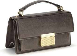 Golden Goose Womens Top Handle Bag Brown Calf Leather Bos