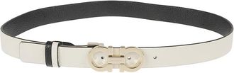 Ferragamo Belts, female, Beige, Size: 95 CM Reversible Two-Tone Slim Belt