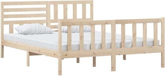 vidaXL Estructura De Cama De Madera Maciza 160x200 Cm Vidaxl