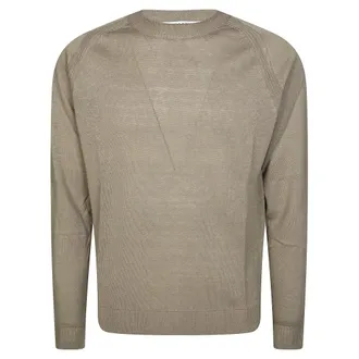 Daniele Fiesoli Round-neck Knitwear, male, Beige, Size: M GC ML Cotone Lino