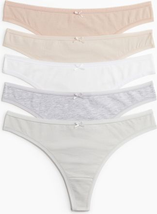 H&M 5er-Pack Baumwolltangas - Grau
