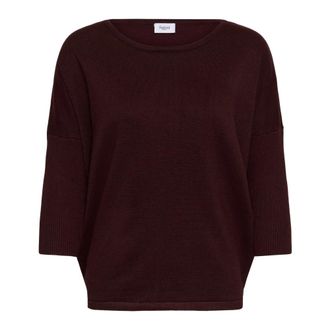Saint Tropez Mila SZ Jersey de Cuello Redondo - Knitwear - Mujer - Marr&oacute;n - 2XL
